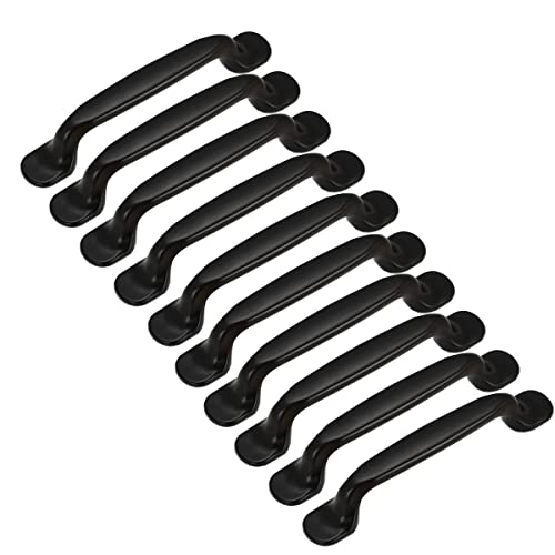 10 stuks zwart 128mm Cabinet Deur Lade Handles Knobs Handles Cabinet Cupboard Deur Arch Vorm Trekhandvat