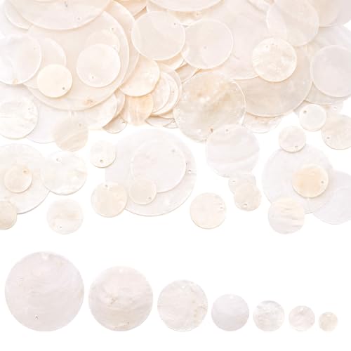 Natuurlijke Shell Charms Flat Ronde Moeder van Parel Shell Charms Natuurlijke Seashell Hangers Coin Charms voor sieraden maken DIY Craft Home Decor