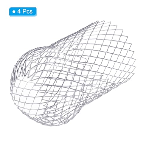 Goot Guard, 4 Stuks 7 Inch Aluminium Downpipe Filter Strainer, Anti-blocking Line Cover Drain Cover Downspout Beschermer voor Clogging bladeren Rubble 3