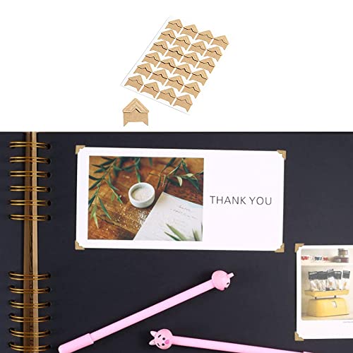 360PCS Foto's Montage Sticker,Foto Hoeken Stickers Zelfklevend voor DIY Scrapbook,Foto Album, Trip Journal,Geheugenboek of Dairy-Gold 4