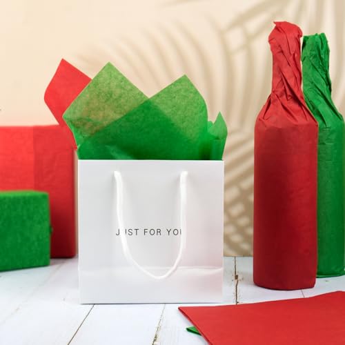 20 vellen rood groen weefsel papier 50×70cm geschenkverpakking Papier Bulk voor DIY Gifts Bruiloften Verjaardagen DIY kerstversieringen 5