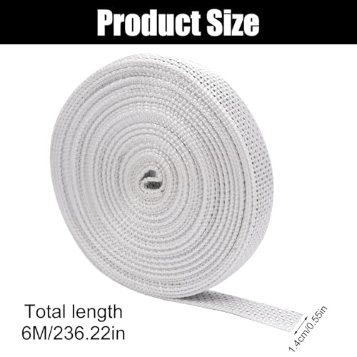 6M Roller Shutter Tape 14mm, Roller Shutter Tape Rand versterkt Hoge Tear-bestendig Draagbestendig Hoge Tear-bestendig en UV gestabiliseerd Roller Shutter Tape reparatie Kit Roller Shutter Tape voor Roller