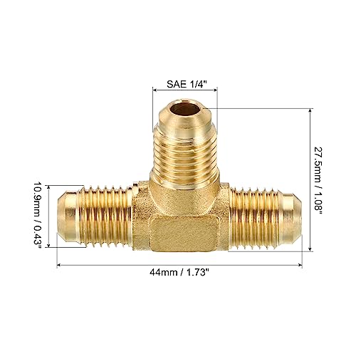 1/4" x 1/4" x 1/4" Messing Pipe Fitting Torch T Tube Fitting Pipe Fitting Adapter Socket voor Airconditioning Koeling Loodgieter