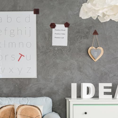 Verpakking van 4 houten wandhaken met geometrische vormen Houten wandhaken voor Bedroom Cupboards Entree Hallway Home Decor 5