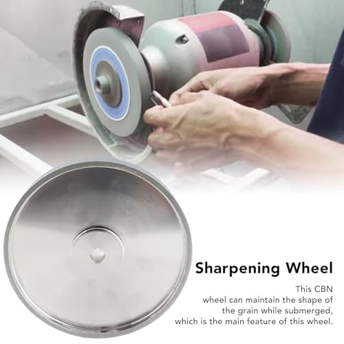 8 inch CBN slijpschijf, gegalvaniseerd diamant slijpwiel met hoge hardheid en slijtvastheid, grit 180, 2,5cm breed, 5/8 inch spindel voor orbitaal schuurmachine, #511