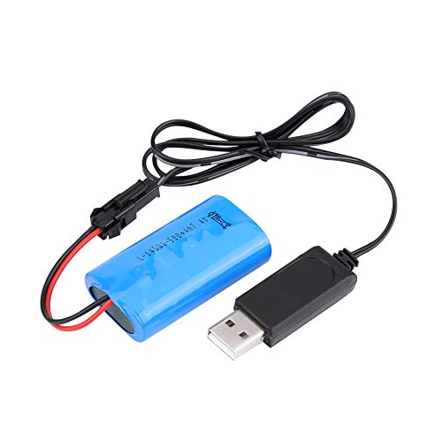 7.4V 500mAh oplaadbare batterij, oplaadbare Lithium Ion Polymer Batterij met USB-kabel Ontworpen voor WPL Crawler Militaire RC-auto