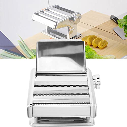 Roestvrij staal handmatige Pasta Machine, 6 verstelbare niveaus Pasta Machine 2 mm/4,5 mm/8 mm voor Spagna, Fettuccini, Lasagna, siliver