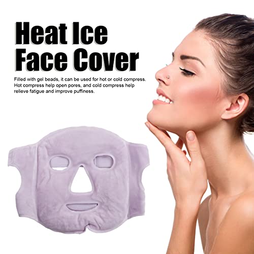 Gezicht Masker Slapen Warm Koude Compress Gel Kralen Gezicht Hoes Zachte Zwelling Stress Relief Heat Ice Pack Gezichtshoes (Paars) 3
