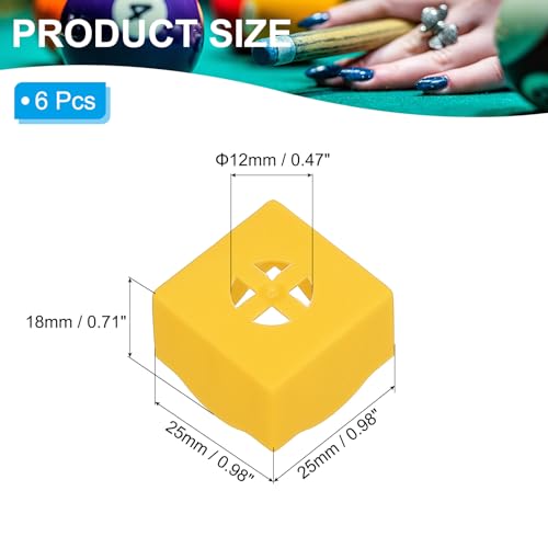 Krijthouder voor Pool, 7 stuks Biljart Chalk houder, Portable Cue Chalk houder, Biljart Pool tafel accessoire voor Pool Chalk, Geel