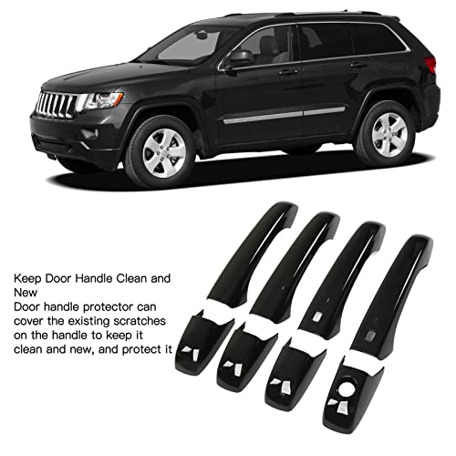 Buitendeur handvat Covers, Glossy Black Vervanging voor Grand Cherokee WK2 WL 2011-2022 Deurdeksel van de auto buitendeur