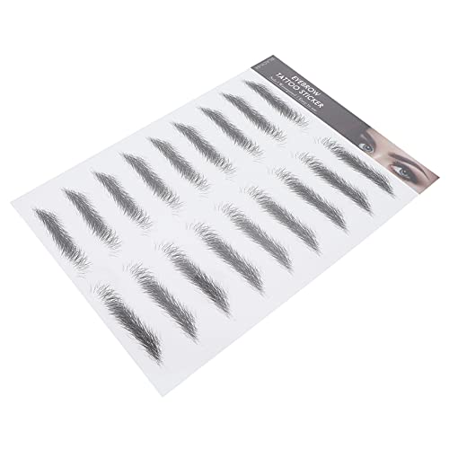 6D Eyebrow Tattoo Sticker Professional Waterproof Eyebrow Transfer Sticker Eyebrow Makeup Tool voor vrouwen en meisjes (zwart)(BLACK-04) 3