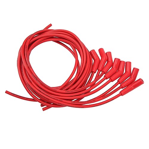 ontstekingskabelkit, 8.5mm Diameter, flexibele anti-Aging ontstekingskabel Kit voor 8 cilinderauto's (rood) 3