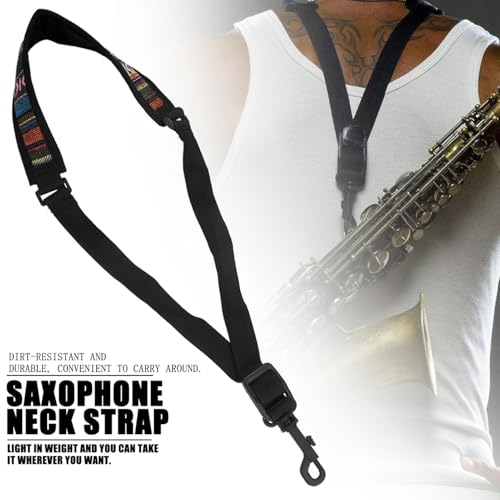 Saxofoon Strap, Verstelbare Single Shoulder Draagbare Katen Neck Saxofoon Band 5