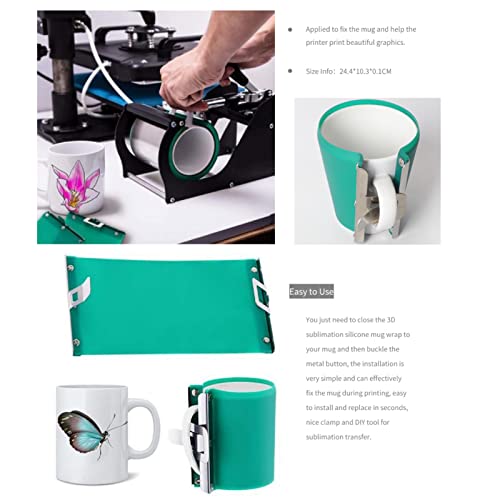 3D Sublimatie Siliconen Mug Wrap Transfer Sublimatie Siliconen Mug Wrap Mug Mold 12oz Cup Clamp Fixture voor het afdrukken Mugs