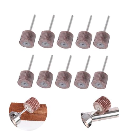 10Stuks 13MM Schuren Sanding Sandpaper Flap Wiel Schijf Penseel Bit Grinding Polishing Tool Sander Drill Schuren Flap Wiel Coarse voor Rotary Set Grit #600 met 3mm Mandrel Shank 5