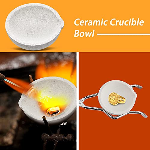 4 st. Grafietkruisbaar Kit High Purity Graphite Crucible Tong Bowl Combo Ingots Mold Melting Set voor het smelten van Gold Silver Metal 5