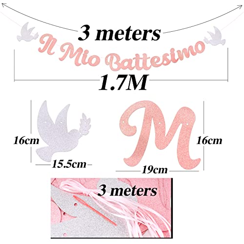 20 Ballonnen voor doop Roze Garland voor mijn doop Decoratie voor feest, doop, meisjes, geboorte, baby douche