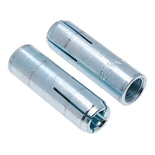 M 16 Impact Holders, Serred Steel Expansion Anker met interne draad, 16mm x 65mm Bolt Sleeve Plug, Machine Bolt Wedge Anker voor beton, steen, bakstenen muur (10 stuks)