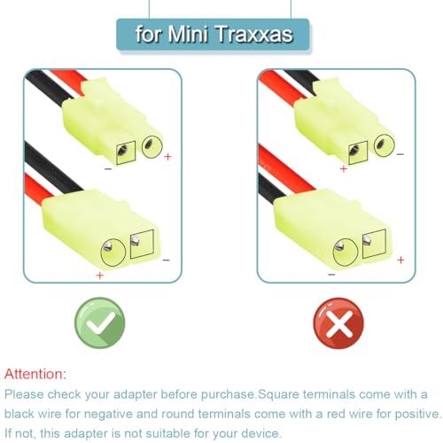 4 Paar T Plug naar Mini voor Tamiya Adapter, T Plug naar voor Mini Tamiya Man 16 Gauge 8cm Draad Connector voor RC Car FPV ESC Controller RC Lipo Batterijlader 5