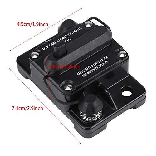 DC12V-42V Waterdichte Switch Switch Handmatig herstel 50A-300A Auto Stereo, Audio, Boot, Motorfiets, Inline Fuse, Inverter 250A, Versie upgraden (50A)