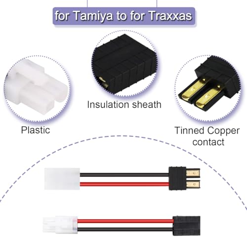 3 paar voor Tamiya voor Traxxas Adapter Plug voor Traxxas voor Tamiya Plug Bushing 14 Kaliber 5cm Draad Connector voor RC Lipo Batterij Charger RC Car FPV 4