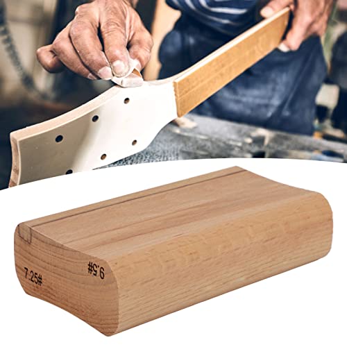 Guitar Wood Radius Sanding Block, Groove Design Lange levensduur Gitaar Sanding Radius Block Maple Eenvoudige bediening Sterk voor toets (7.25 en 9.5 inch)
