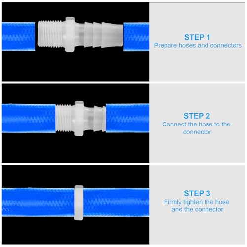 3/8" Barb x 1/4" G Male Connector, 5st Plastic slang passen industriële slang Barb aan Pijp Fitting Aansluiten voor water vloeibare lucht brandstof 5