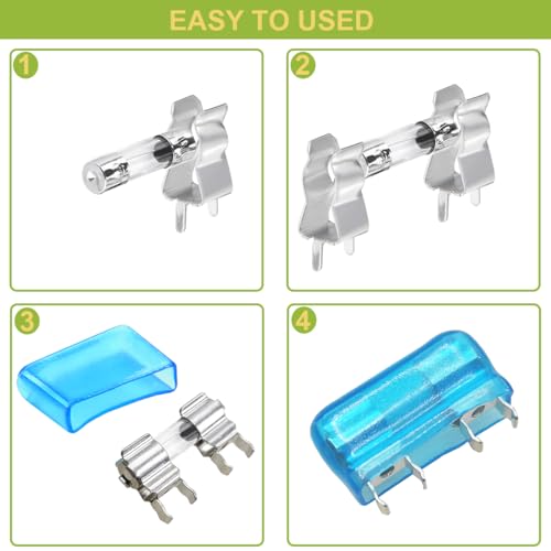 Pak van 100 Fuse Clips 6 x 30 mm Keramische slangenclips voor auto, motorfiets, vrachtwagen, reservebus, elektrische apparaatbeveiliging, autocircuit 3