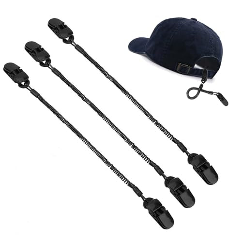 4 st Hoed Clips, Zwarte Cap houder, Retetainer Clip, Hoed Strap Cord houder Cap Keeper, Bijlage Klem Outdoor touw, voor het vissen, Zeilen, Boot Tours
