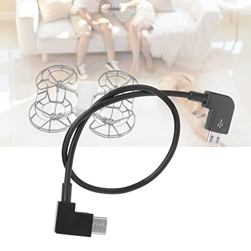 2 Kabelkabel Zwarte USB Kabel RC Onderdelen Vervanging Accessoire Fit Foric Drone (Microusb naar Typec Interfaces) (Android naar TYPE-C)