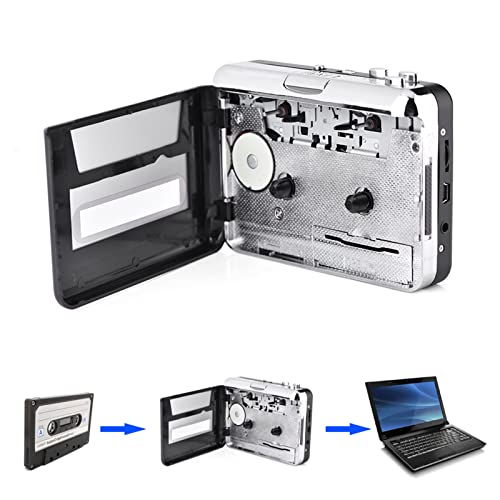 Cassette To MP3 Converter, USB Cassette Converter, Portable Audio Cassette Player USB Cassette Recording, CD Switcher Converter Capture Audio Music Player met hoofdtelefoon 3