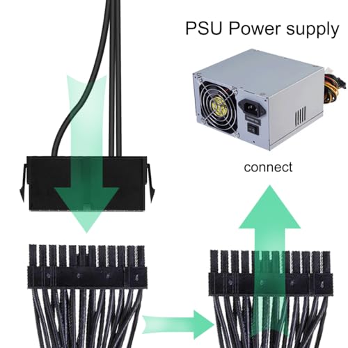 2 stuks 24 Pin ATX voeding Jumper Bridge Tester Gereedschap met aan/uit switch LED Rode Kabel Adapter Computer Power Bridge voor waterkoeling Knop 4