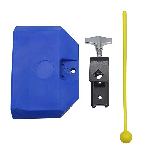 Cowbell for Drum Set Instelbare Bracket Plastic Muziek Percussie Blok Latin Drum Instrument (Blauw)