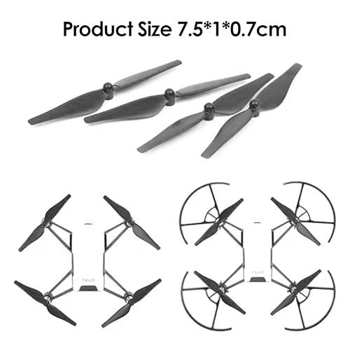 4 paar 2 Carbon Fiber Propeller Blades, geschikt voor drone Accessoires (zwart)