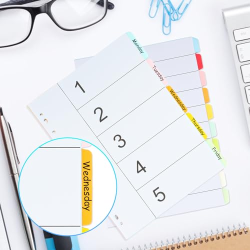 Karton A4 Tabs, 10 stuks, A4 Binder Tabs, Recycling Binder, DIN A4, Brede 11 gaten Geperforeerd, 10 Tabs, Scheiding Tabs, 1-10 School, Office, Home, 150 g/m2 (10 stuks) 3