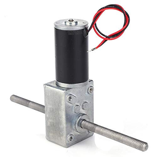 Worm Gear Motor DC 12V Dubbele uitgang Shaft M8 Dubbele rechterdraad Hoge torque Turbine Reducer Snelheid Gear Motor (670 Gear Ratio) 4