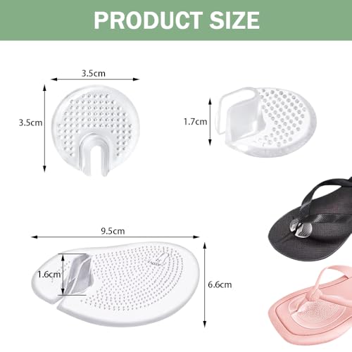 6 paar Siliconen teen sandalen, teen beschermers zachte anti-Wear Flip Flop Gel kussens pad Duidelijke Flip Flops Beschermers Front Kussen van String Sandalen geschikt voor mannen en vrouwen