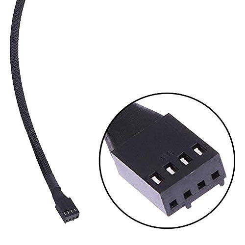 Verpakking van 12 4 Pin Fan Dividers PWM Plug Cable Extension Gevlochten Mouwen Ventilator Man naar vrouw Compatibel met 4 Pins (26,5cm) 3