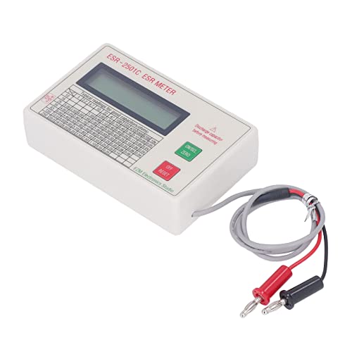 ESER condensator Tester Lichtgewicht Smart Shut-Off functie, DC meting voor kortsluiting, ABS materiaal, ESR 2501C Model, 0-25Ω Meetbereik, geschikt voor capaciteitstests 4