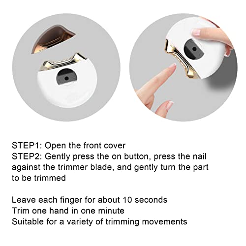 Elektrische Nail Clipper, Automatische Nail Polisher, Elektrische Nail Trimmer, Manicure Tool, Cordless Curved Design, Enkele Key Operation Portable Nail File Trimmer voor tenen en (Wit)
