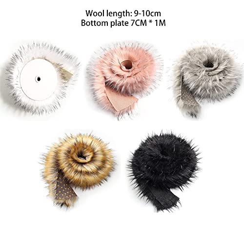 Faux Fur Band 7 cm x 100 cm Fluffy Fox Faux Faux Fur Border Decoratieve Band Plush Holiday Garland Naaien voor kostuums Ambacht Jassen 4