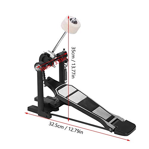 Bass Drum Kick, Black Drums Set Voet Pedal Single Bass Dual Pedal Voet Pedal Kick Percussion Toebehoren voor kettingaandrijving 3