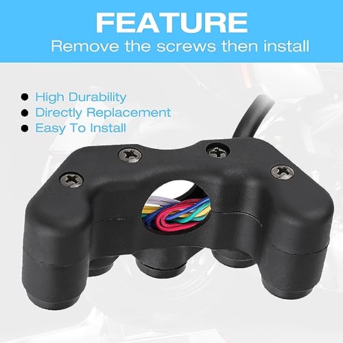 Universeel 22mm 5 in 1 Motorfiets Handvat Koplamp Gevaar BRAMS Mistverlichting Hoorn Aan/uit Schakelsloten & Accessoires 5