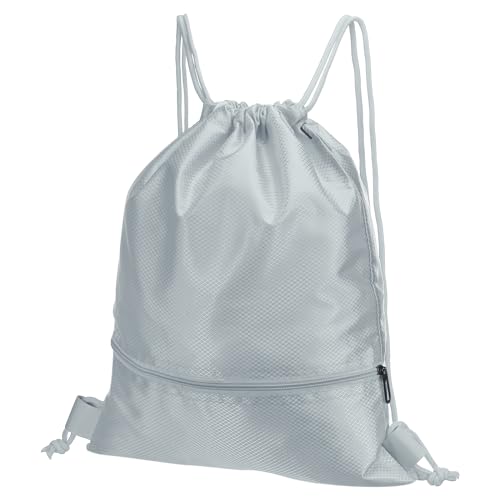 Trekkoord Rugzak Gym Trekkoord Rugzak Trekkoord Rugzak met ritssluiting voor Vrouwen Mannen Grijs Grijs