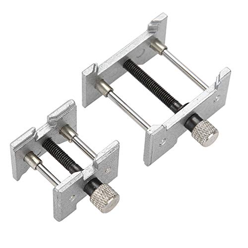 Horloge uurwerk houder horloge beweging klem, 2 zetels metalen horloge beweging Clip houder Basis horloge reparatie onderhoudsgereedschap, vaste basis openingshouder gereedschaphouder horlogemaker