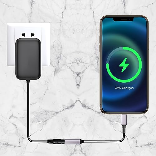 PD DC 7.4mm x 5mm Bushing (7.4mm x 0.6mm) Invoer naar USB Type C Plug, Power Charging Cable, DC7450 naar Type C uitbreiding Kabel met automatische PD identificatiechip, voor telefoons 5