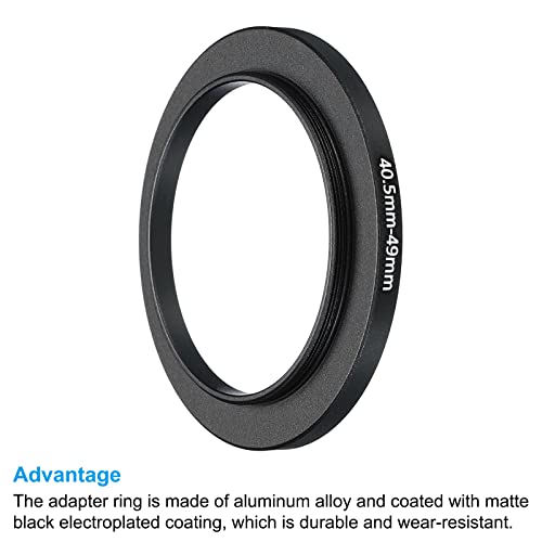 40,5mm-49mm Metalen Take Off Ring 2Pcs Camera Lens Filter Adapter Ring Aluminium Filter Adapter Ring voor Camera Ones Hood Zwart 4