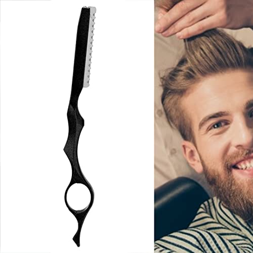 Professional Hair Styling Thinner Texturizing Cutting Feather Hair Styling Hair Thinning Comb Hair Texturizing Cutting Comb for Salon Home Use(Zwart)