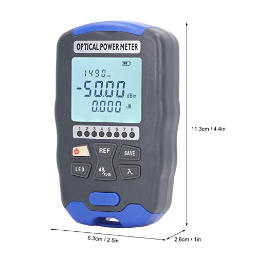 Fiber Optic Power Meter, Portable Fiber Optic Power Meter 50Km optische kabeltester optische VFL visuele foutzoeker), EMF-meters (AUA DC50(-50~+26dBm)) 3