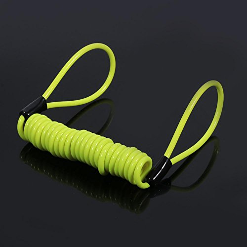 Motorfiets Herinnering Lente 1,25 m Kabel Herinnering Alarmschijf Anti-diefstalbescherming Spring Spring Safety Kabel (Geel)
